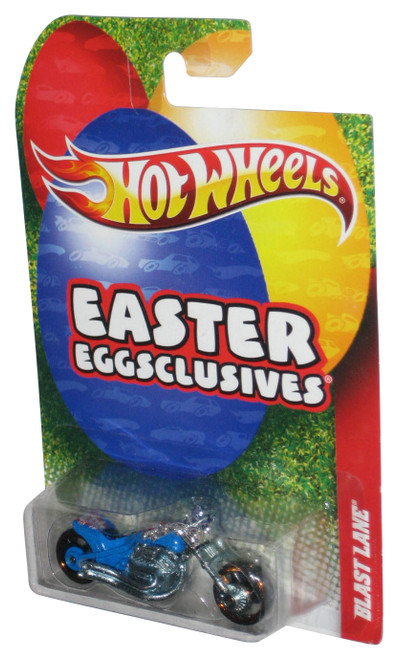 Hot Wheels Easter Eggsclusives (2010) Blue Blast Lane Motorcycle Bike Toy