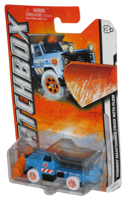Matchbox MBX Arctic (2011) Blue Highway Maintenance Truck With Plow Toy Truck 75/120
