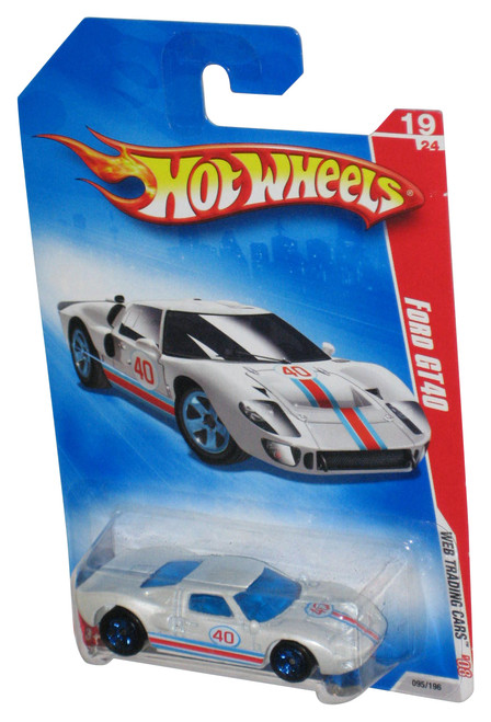 Hot Wheels Web Trading Cars 19/24 (2007) White Ford GT40 Car 095/196