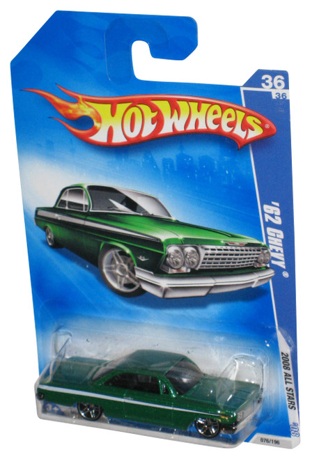 Hot Wheels 2008 All Stars '08 Green '62 Chevy Toy Car 076/196