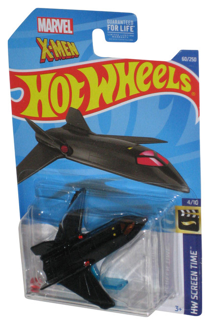 Hot Wheels HW Screen Time 4/10 (2021) Marvel X-Men Black X-Jet Toy Plane 60/250