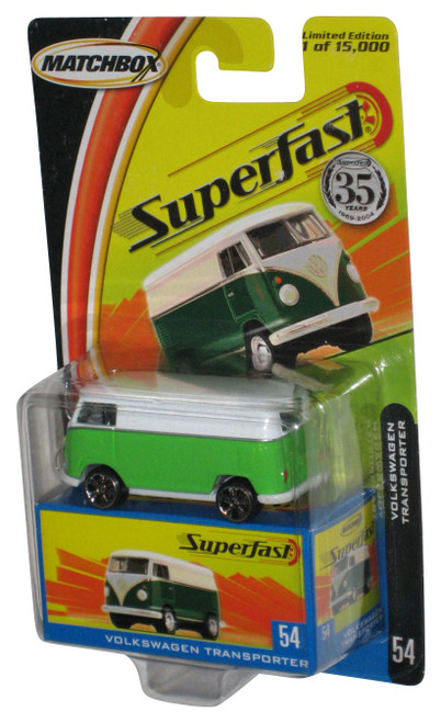 Matchbox Superfast Volkswagen Transporter Green & White Die-Cast Toy Car #54