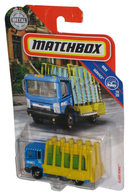 Matchbox MBX Service 10/20 (2018) Blue & Yellow Toy Truck 34/125 - (Card Wear)