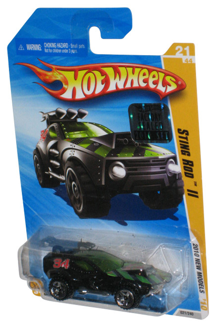 Hot Wheels 2010 New Models '10 21/44 Black Sting Rod II Car 021/240 - (Factory Sealed Sticker)