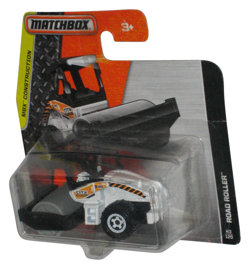 Matchbox MBX Construction (2015) White Road Roller Toy Vehicle 43/120 - (Short Card)