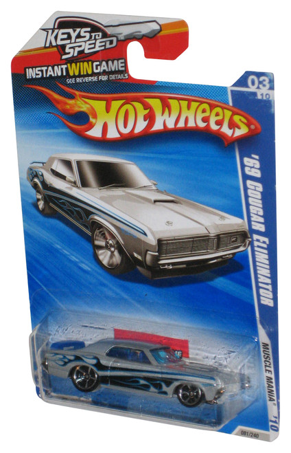 Hot Wheels Muscle Mania '10 03/10 Silver '69 Cougar Eliminator Car 081/240