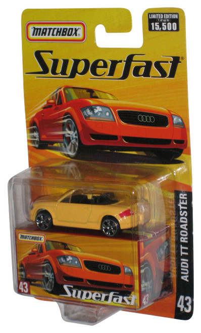 Matchbox Superfast (2005) Mattel Yellow Audi TT Roadster Car #43