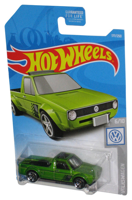Hot Wheels Volkswagen 6/10 (2017) Green Caddy Toy Car 177/250