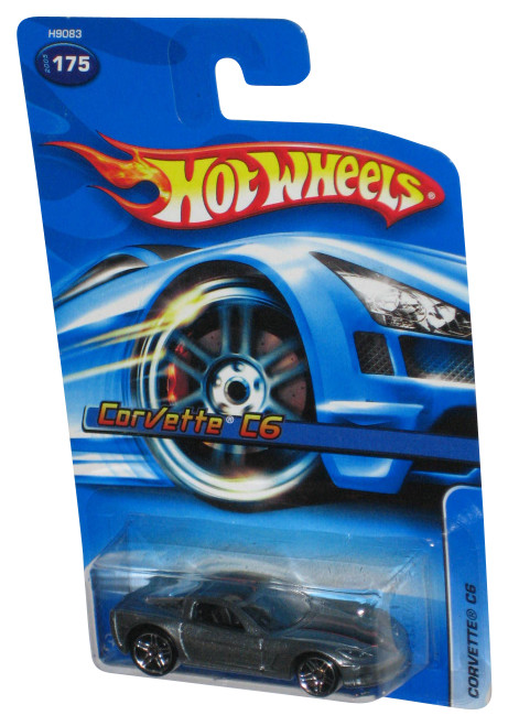 Hot Wheels Corvette C6 Silver (2005) Mattel Die-Cast Toy Car #175