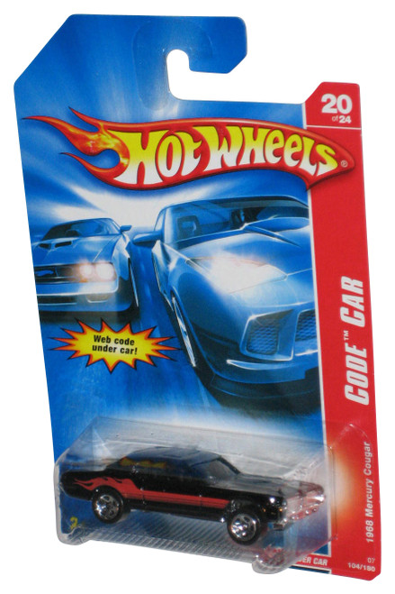 Hot Wheels Code Car 20/24 1968 Mercury Cougar (2006) Mattel Blue Toy Car 104/180
