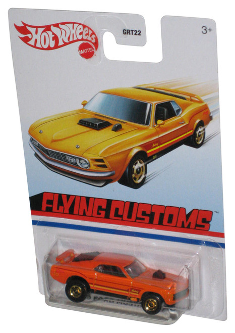 Hot Wheels Flying Customs (2020) Orange '70 Ford Mustang Mach 1 Car