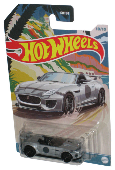 Hot Wheels Silver '15 Jaguar F-Type Project 7 (2020) Mattel Toy Car 10/10