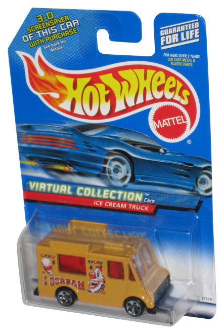 Hot Wheels Virtual Collection (2000) Yellow I Scream Ice Cream Truck Toy #144