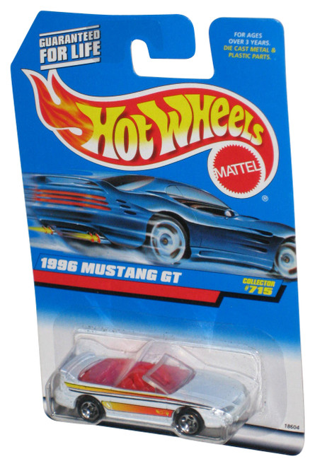 Hot Wheels 1996 Mustang GT White Collector Toy Car #715