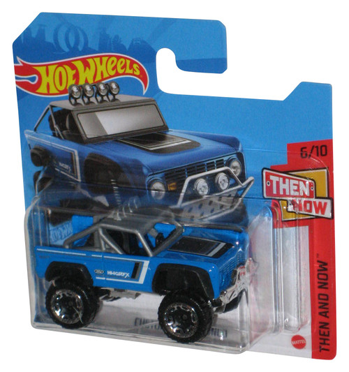 Hot Wheels Then And Now (2018) Blue Custom Ford Bronco Car 6/10 - (Short Card)