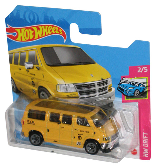 Hot Wheels HW Drift (2018) Yellow Dodge Van Toy Car 2/5 - (Short Card)