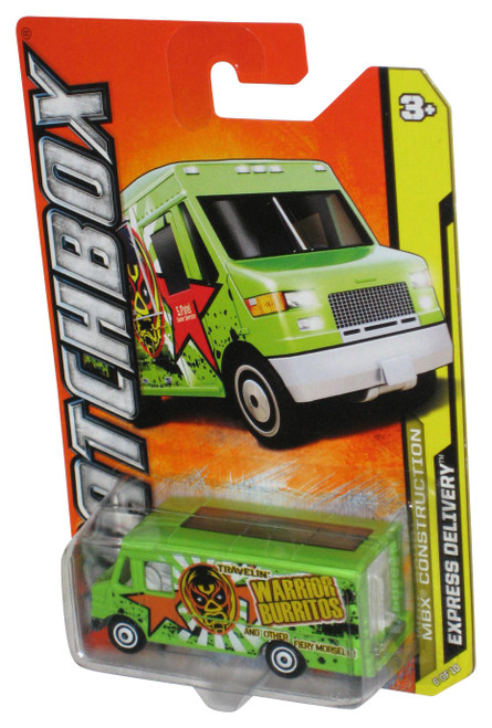 Matchbox MBX Construction 6/10 (2011) Green Warrior Burritos Express Delivery Truck 36/120