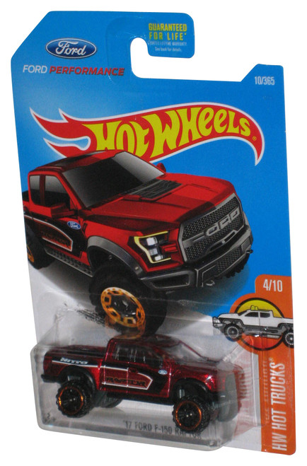 Hot Wheels HW Trucks 4/10 (2015) Red '17 Ford F-150 Raptor Toy 10/365 - (Dented Plastic)