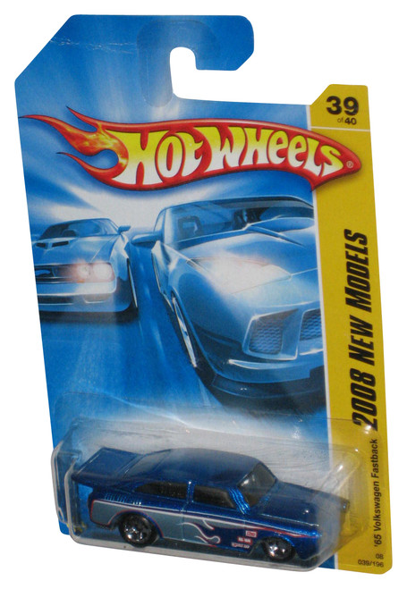 Hot Wheels 2008 New Models 39/40 (2007) Blue '65 Volkswagen Fastback Toy Car 039/196