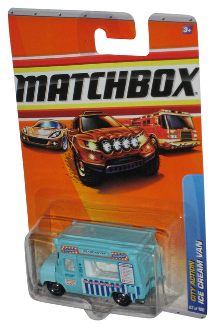 Matchbox City Action (2009) Blue Ice Cream Van Toy 63/100