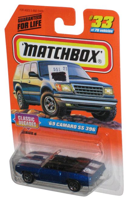 Matchbox Classic Decades Series 5 (1997) Blue '69 Camaro SS 396 Car 33/75