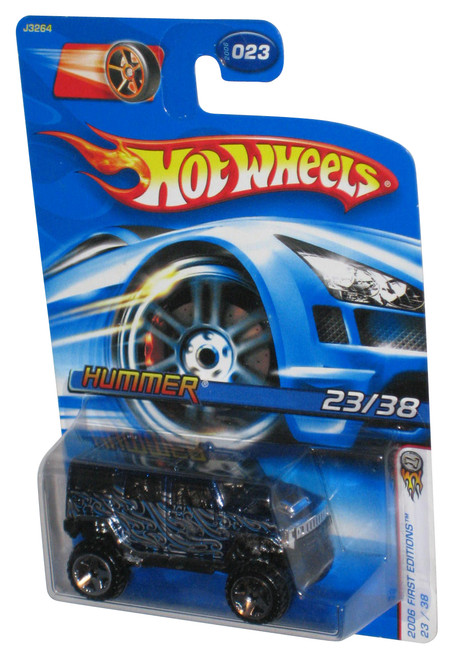 Hot Wheels 2006 First Editions 23/38 (2006) Blue Hummer Toy #023 - (Red Wheel Symbol Card)