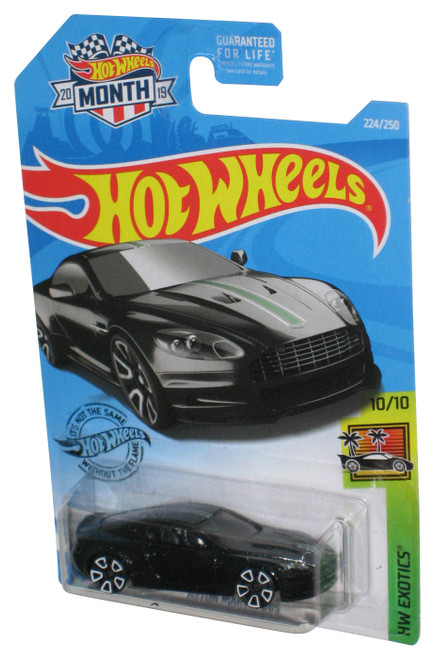 Hot Wheels HW Exotics 10/10 (2017) Black Aston Martin DBS Car 224/250 - (Month Card)