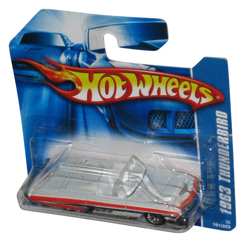 Hot Wheels 1963 Thunderbird (2006) Mattel White Toy Car 181/223 - (Short Card)