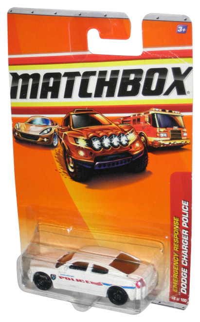 Matchbox Emergency Response (2009) Shreveport Police Dodge Charger Police White Car #58