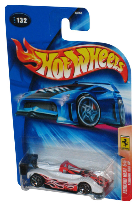 Hot Wheels Ferrari Heat 5/5 (2004) White 333 SP Toy Car #132