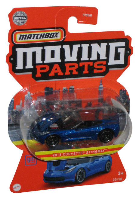 Matchbox Moving Parts (2022) Mattel Blue 2016 Corvette Stingray Car 35/50