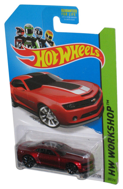 Hot Wheels HW Workshop (2013) Red Chevy Camaro Special Edition Toy Car 202/250 - (Card Minor Wear)