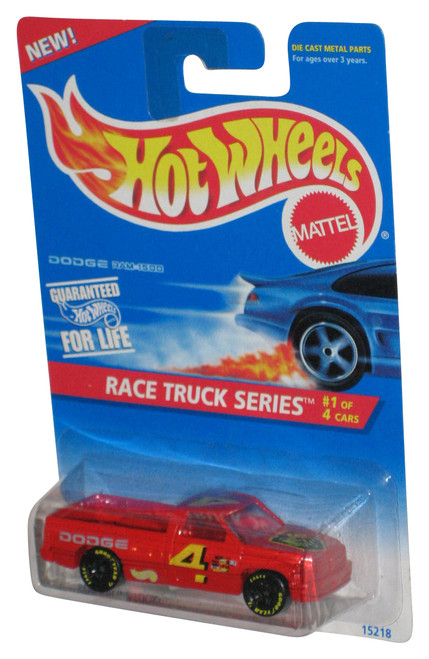 Hot Wheels Race Truck Series 1/4 (1995) Red Dodge Ram 1500 Toy Truck #380