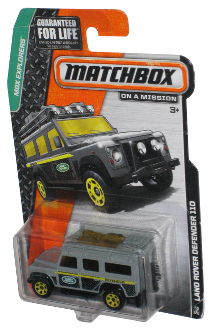 Matchbox MBX Explorers (2013) Gray Land Rover Defender 110 Toy Car 55/120