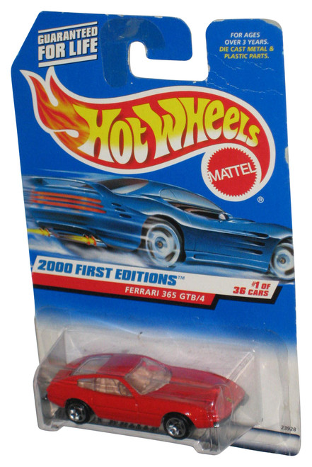 Hot Wheels Ferrari 365 GTB/4 1/36 (2000) Mattel Die-Cast Toy Car #061 - (Card Minor Wear)