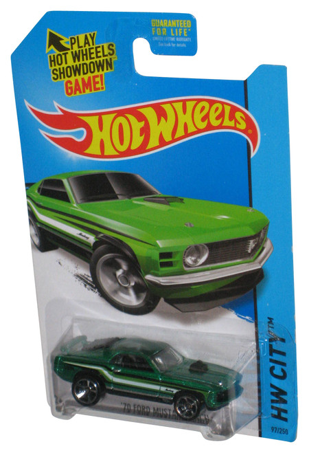Hot Wheels HW City (2013) Mattel Green '70 Ford Mustang Mach 1 Car 97/250