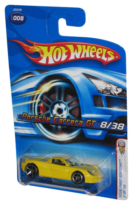 Hot Wheels 2006 First Editions 8/38 Yellow Porsche Carrera GT Toy Car #008