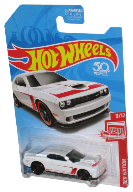 Hot Wheels Red Edition 9/12 (2017) White '15 Dodge Challenger SRT Car