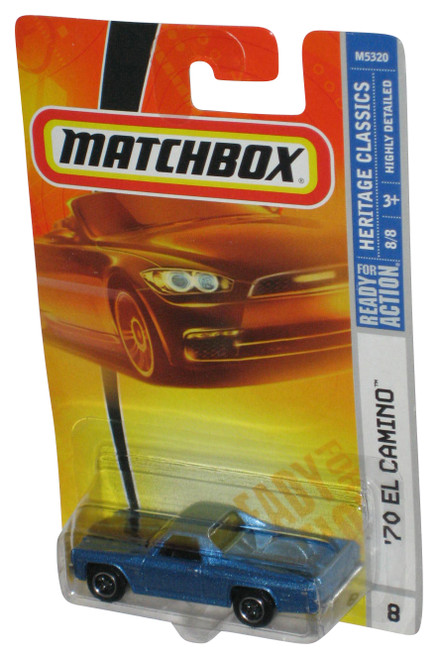 Matchbox Heritage Classics 8/8 (2007) Blue '70 El Camino Toy Car #8 - (Cracked Plastic)