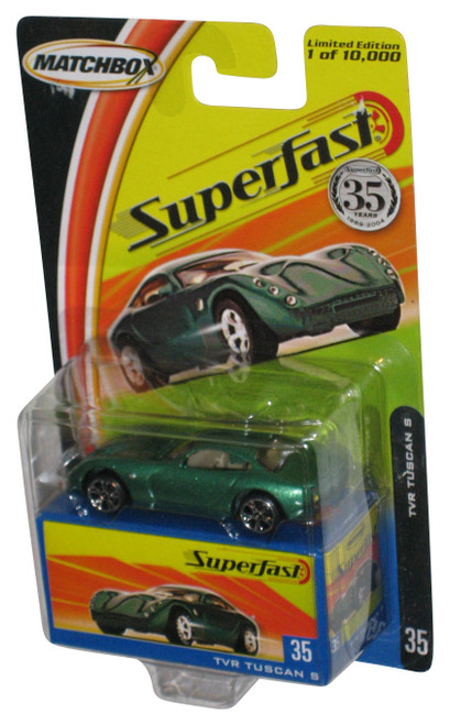 Matchbox Superfast TVR Tuscan S (2004) Mattel Green Die-Cast Car #35