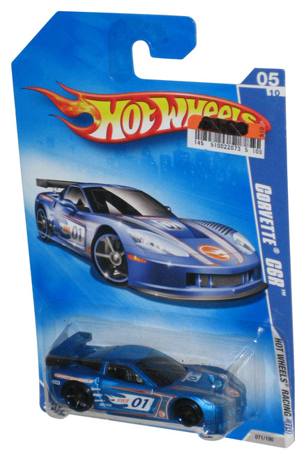 Hot Wheels Racing '09 Blue Corvette C6R (2008) Blue Car 071/190