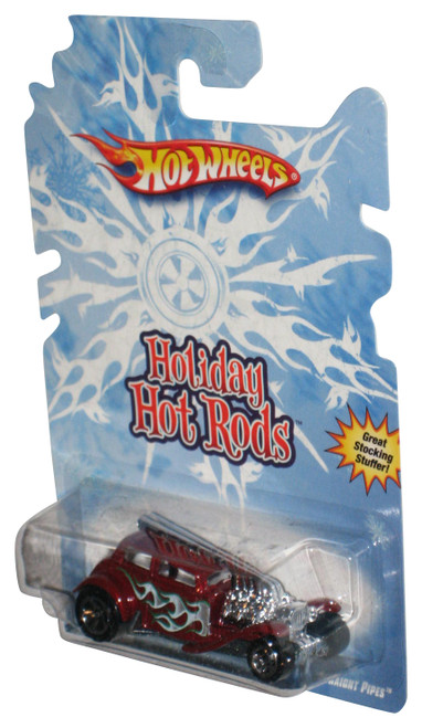 Hot Wheels Holiday Hot Rods (2008) Mattel Red Straight Pipes Toy Car