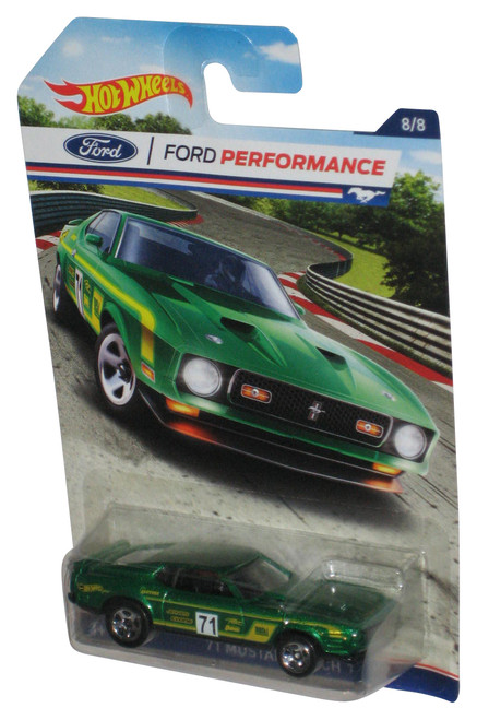 Hot Wheels Ford Performance (2015) Green '71 Mustang Mach 1 Car 8/8