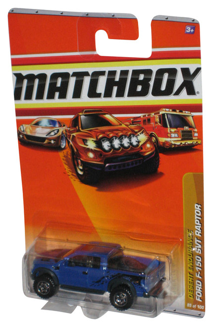 Matchbox Desert Endurance (2009) Blue Ford F-150 SVT Raptor Toy Truck #85/100