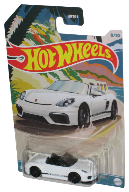 Hot Wheels Porsche Boxster Spyder (2020) Mattel White Toy Car 8/10