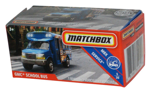 Matchbox Power Grabs Box MBX Service (2018) Blue GMC School Bus Toy 5/20