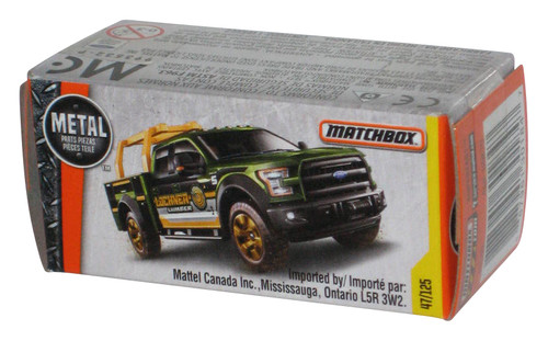 Matchbox Power Grabs Box (2017) Green '15 Ford F-150 Contractor Truck Toy 47/125