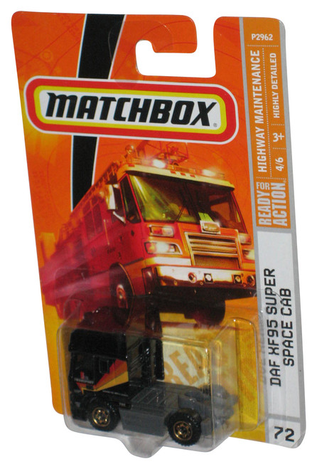 Matchbox Highway Maintenance 4/6 (2008) Black & Gray Daf XF 95 Space Cab Truck #72