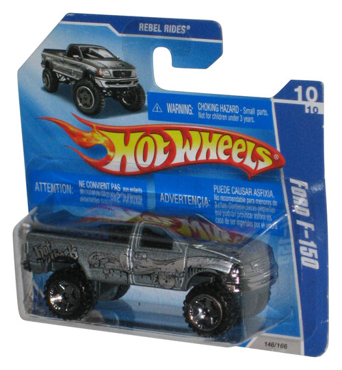 Hot Wheels Ford F-150 10/10 (2008) Silver Rebel Rides Toy Truck 146/166 - (Short Card)