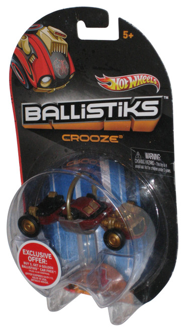 Hot Wheels Ballistiks (2012) Red & Gold Crooze Toy Vehicle